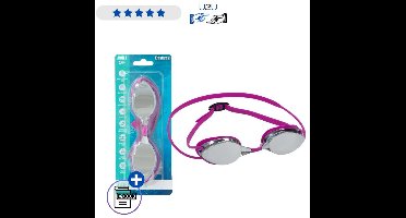 Bestway Zwembril 21066 Pink Mirror - Spiegelende Zwemmasker Goggles Voor Volwassenen Vanaf 14 Jaar UV Bescherming Anti-Fog Polycarbonaat Lens Comfortabele Siliconen Pasvorm Voor Zwembad En Open Water Met Ebook