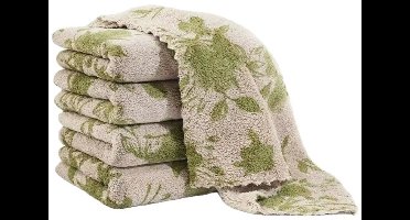 10-delige microvezel doek – keuken schoonmaakdoek – super absorberend, snel drogend, pluisvrij, krasbestendig, herbruikbaar – voor keuken, huis, auto en ramen - Donkergroen 25x25cm