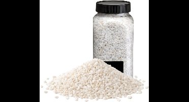 Home & Styling decoratie stenen/granulaat - 5x - 650ml - wit - hobby steentjes