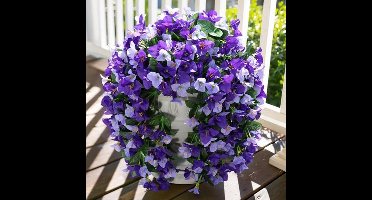 2 stuks kunstbloemen voor buiten – UV-bestendig – Realistische Bougainvillea-bloemen van kunstzijde – Nep-hangplanten voor decoratie van tuin, veranda, terras en balkon