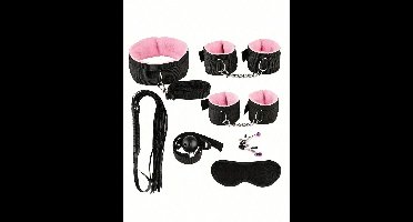 Oneay BDSM bondage 7-delige set, hoogwaardige seksspeelgoedset voor stellen, SM-set voor volwassenen, anale inserter voor man en vrouw, penisring, handboeien bondage SM-set, seksspeelgoed