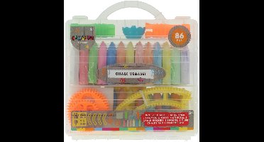 KiddyGo stoepkrijt mega set 86 delig voor buiten tekenen.