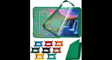 Core® Puzzeltafel - Puzzelbord - Puzzeltafel met Lades 1000 Stukjes - + 1 transparant deksel tegen stof - Groen - 105cm x 80cm x 1cm