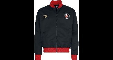 The Rolling Stones Soccer Trackjacket Heren Trainingsjas - zwart/rood - 3XL