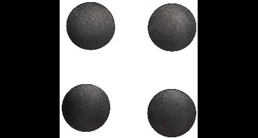 MAUL Magneet MAULsolid rond 4 stuks 1,5 kg kunststof Ferriet bruchsicher Ø 3.8 x 1.25 cm zwart