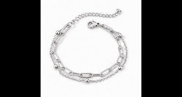 Armband - Zilverkleurig- verguld - dames - Vrouwen - feest sieraden - verjaardag cadeau - cadeau - vakantie