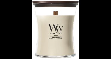 WoodWick Hourglass Medium Geurkaars - Patchouli Créme - 60 branduren