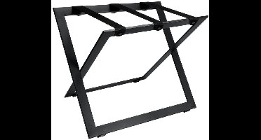 Kofferrek Roootz Compact | Zwart Staal met Zwarte Nylon banden | Inklapbaar | Compact