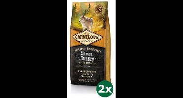 2x12 kg Carnilove salmon / turkey adult large breed hondenvoer