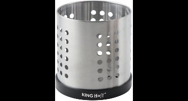 Kinghoff Serie - Roestvrijstalen Bestekhouder - Demontabele Basis - Lichtgewicht - Klassiek Ontwerp