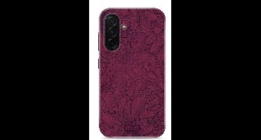 Mio by Mobilize Hoesje geschikt voor Samsung Galaxy A26 MagSafe Telefoonhoesje Hardcase | Mio by Mobilize Backcover | Geschikt voor MagSafe | Geschikt voor Draadloos Opladen met Magnetische Ring | Geschikt voor MagSafe Case - Berry Blooms | Rood
