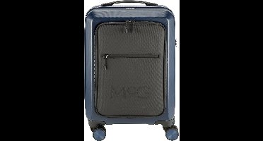 McGregor Manhattan Koffer - Handbagagekoffer met 4 Dubbele Zwenkwielen en Verzonken TSA-Slot - Zacht Voorvak - Navy - 55cm