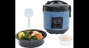 Rijstkoker met Stomer - Multicooker - Warmhoudfunctie - Blauw