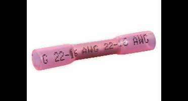 Quadrios 22C467 Stootverbinder Met krimpkous 0.5 mm² 1.5 mm² Volledig geïsoleerd Rood 1 set(s)