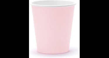 Bekertjes licht roze - 6 stuks - Babyshower / Geboorte meisje