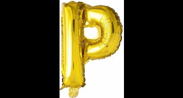 Wefiesta Folieballon Letter 'p' 16 Cm Goud