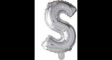 Wefiesta Folieballon Letter S 41 Cm Zilver