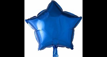 Helium ballon blauwe ster metallic | 43 cm