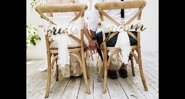 Stoeldecoratie Bride / Groom