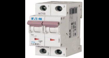 Eaton Installatieautomaat PLSM-B32/2-MW , B 32A , 2 Polig , 10 kA