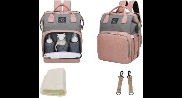 S&E Luiertas Rugzak – Waterdicht & Ruim – Multifunctionele Baby Verzorgingstas – Voor Onderweg, Reizen & Dagjes Uit – Roze