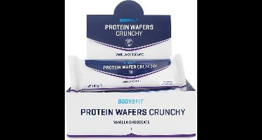 Body & Fit Crunchy Eiwitwafels - Proteïne Repen - Suikerarm & Eiwitrijk - 1 doos (12 wafels) - Vanille Chocolade