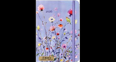 Lavender Wildflowers compacte agenda 16-mnds - 2026