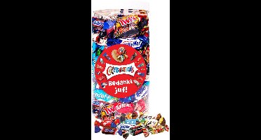 Mars Celebrations chocolademix "Bedankt juf!" - cadeau voor juf - Mars, Snickers, Twix, Bounty, Maltesers, Galaxy & MilkyWay - 580g