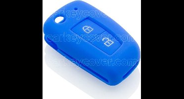 Autosleutel Hoesje geschikt voor Nissan - SleutelCover - Silicone Autosleutel Cover - Sleutelhoesje Blauw