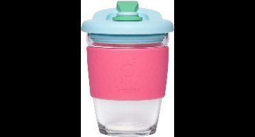 Herbruikbare Koffiebeker - 340ml - Laguna Rosa - Glas - Pioneer