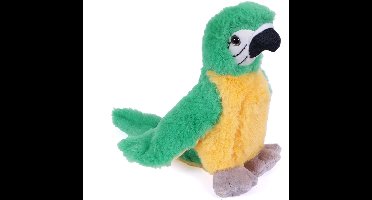 Pia Soft Toys Knuffeldier Papegaai - zachte pluche stof - premium kwaliteit knuffels - groen - 20 cm - Papegaaien