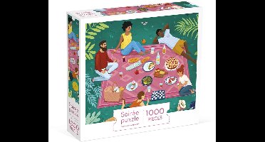 Janod Kidult Puzzel - Picknick Met Vrienden Puzzel - 1000 Stukjes - Geschikt Vanaf 8 Jaar