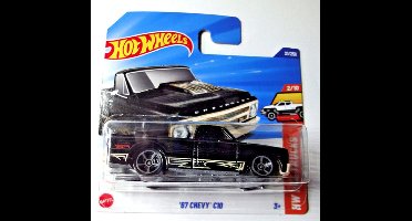 HOT WHEELS '67 CHEVY C10 BLACK 21/250 1:64 HW HOT TRUCKS 2/10