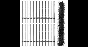 vidaXL - Hek - met - Paal - Grijs