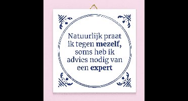 Tegeltje Natuurlijk praat ik tegen mezelf van Ditverzinjeniet