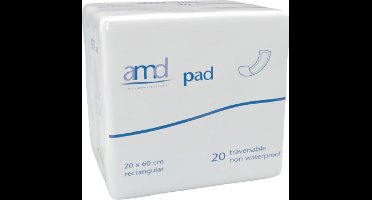 AMD Pad Rectangular - Doorlaatbaar 20 x 60 cm - 4 pakken van 20 stuks