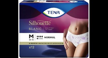 TENA Silhouette Normal Low Waist - M - Wit - 12 stuks