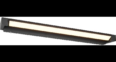 LED Wandlamp - Wandverlichting - Torna Fabio XL - 15.5W - Aanpasbare Kleur - Touchdimmer - Mat Zwart - Aluminium