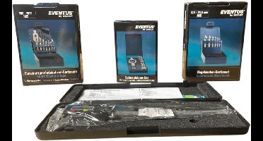 Exact metaalbewerkings boorset - Verschillende boren + slijper + digitale meetlat