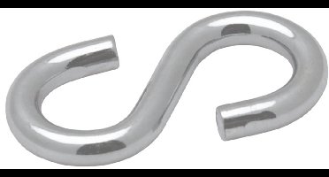 Open S-haak 6,00 mm – 55 mm – ijzer gegalvaniseerd – per 2 stuks