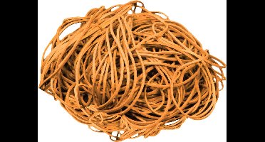 1 kg - Elastiek - naturel - diameter 120mm - breedte 1,5mm - in zak - ca 950 stuks