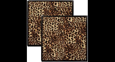 PartyXplosion Carnaval verkleed panter zakdoek - bandana/sjaaltje - 2x53cm - katoen - foute/panter party