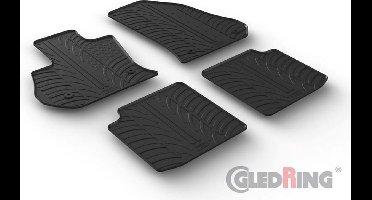 Gledring Rubbermatten passend voor Fiat 500L 7/2017- (T profiel 4-delig + montageclips)
