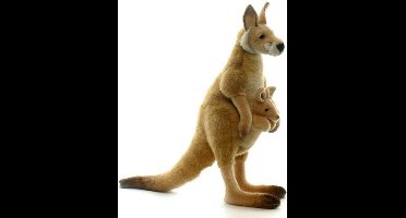 Hansa Kangaroo met baby 43 cm. (art. 3642)