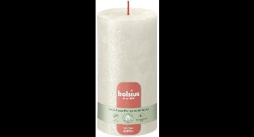 Bolsius Stompkaarsen Shimmer 4 st rustiek 130x68 mm ivoorkleurig