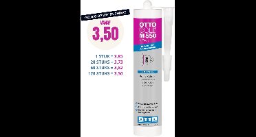 Ottocoll M550 HiTack hybride lijm - 310 ml koker - grijs - extreem hoge aanvangshechting
