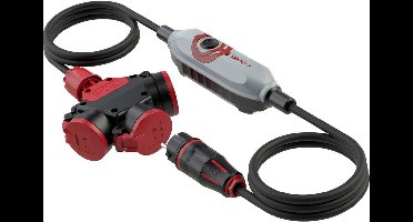 PCE 4670002 PRCD-verlengkabel PRCD-S+ Grijs, Zwart, Rood IP54