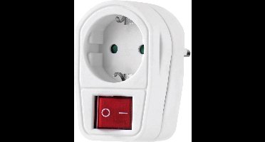 Renkforce 1173536 Schakelbare tussenstekker 2-polig Wit