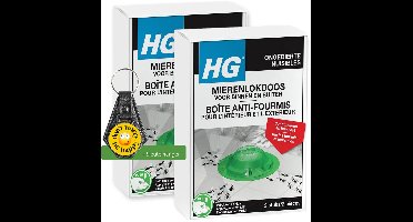 HG mierenlokdoos voor binnen en buiten - 2 x 2 Stuks - inclusief sleutelhanger