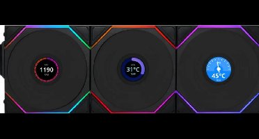 Lian Li UNI FAN TL Wireless met LCD - 3 x 120mm